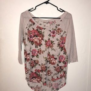 long sleeve rose shirt